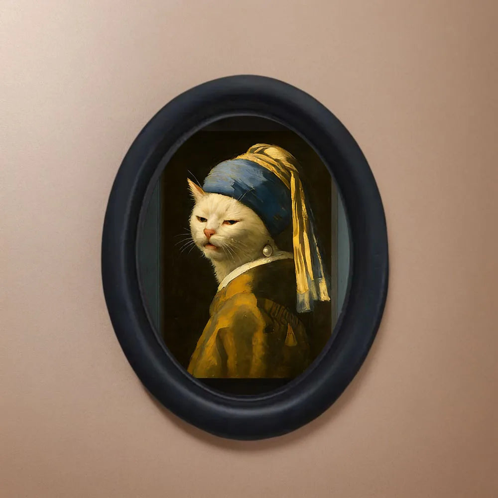 1 Piece of Fun Cat Wall Decoration, Fun Framed Cat Art with Quirky Expressions, Wooden Mini Hanging Painting, Unique Home Kitchen Office Decor, Fun Gift, Holiday Gift