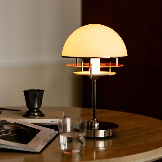 Medieval Sunset Table Lamp Creative Bauhaus Table Light For Bedroom Beside Study Room Parlor Home Vintage Warm Lights Decoration