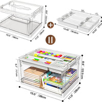 24QT 1Pack Craft Organizers and Storage with Tray, Craft Storage Box