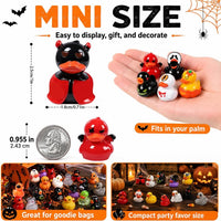 61Pcs Halloween Mini Resin Duck Novelty Halloween Party Favors Gift
