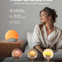 Sunrise Alarm Clock, White Noise Sound Machine, 26 Soothing Sounds