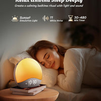 Sunrise Alarm Clock, White Noise Sound Machine, 26 Soothing Sounds