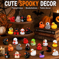 61Pcs Halloween Mini Resin Duck Novelty Halloween Party Favors Gift