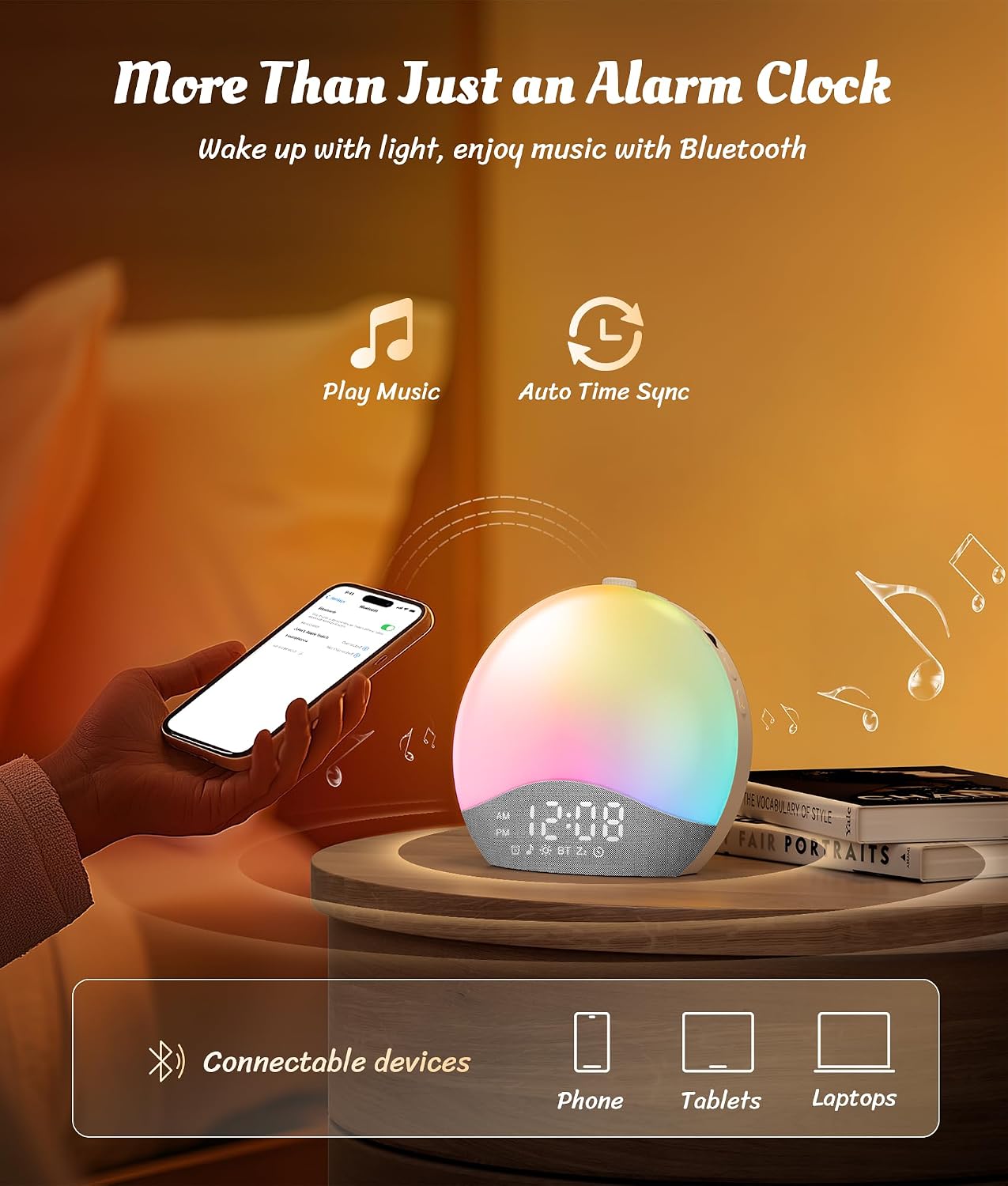 Sunrise Alarm Clock, White Noise Sound Machine, 26 Soothing Sounds