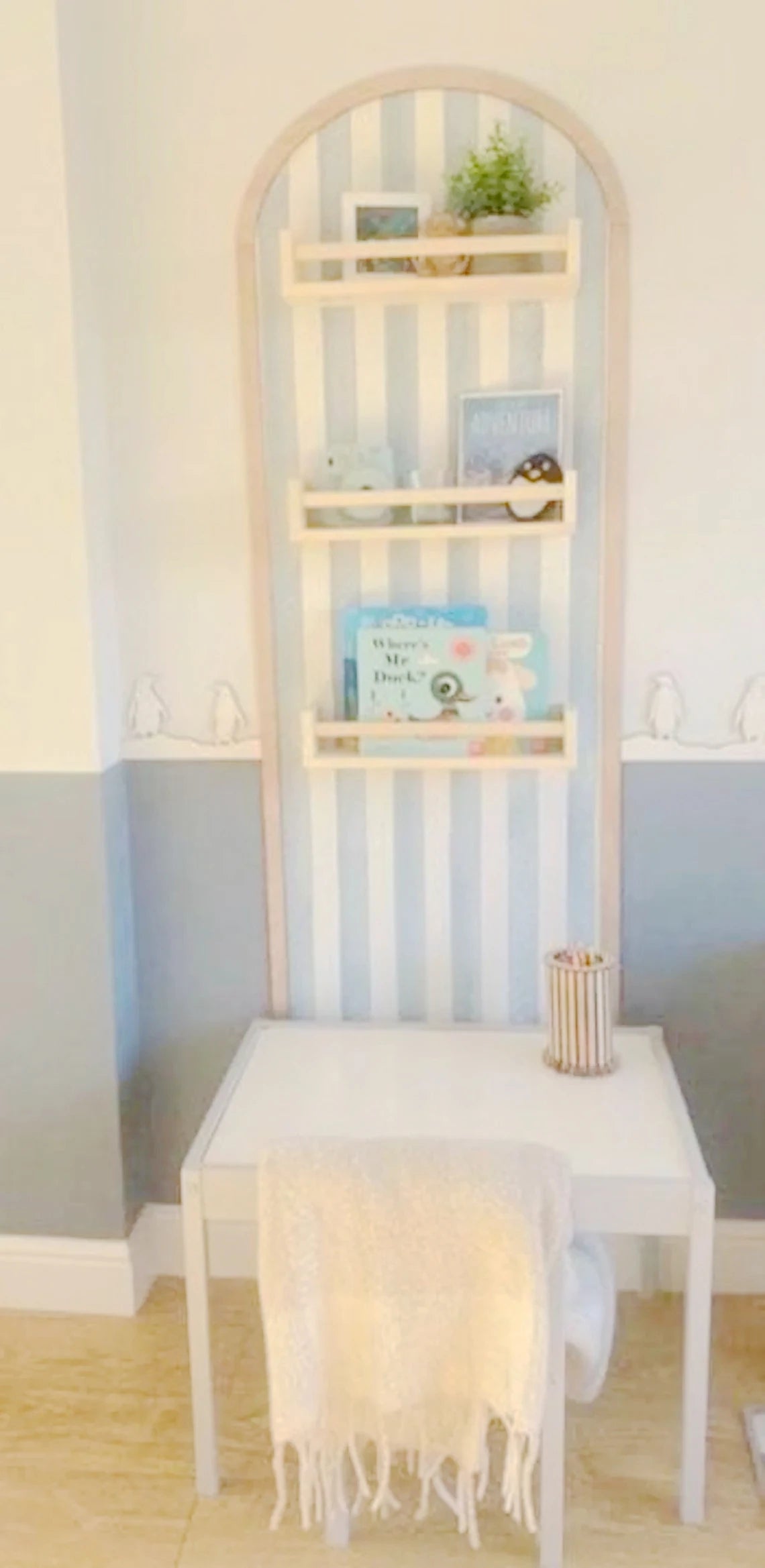 Unfinished Wooden Arch Wall Trim Plywood Narrow Arche DIY Wall Decor Boho Nursery Wall Decor