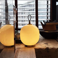 Simple Lantern Glass Table Lamp Living Room Decorative Table Lamp Bedroom Bedside Ambient Light Night Light