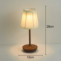 LED Table Lamps Simple Chinese Style Decoration Lamp Dimmable USB Rechargeable Fabric Lampshade Bedroom Bedside Lighting