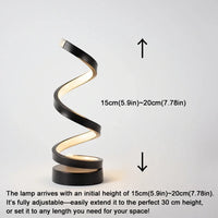 LED spiral dimmable table lamp suitable for living room bedroom study adjustable brightness bedside lamp for office and home use