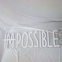 I'M POSSIBLE LED Neon Sign For Wall Decor,Light Up Signs For Wall Decor,LED Neon Light Sign For Bedroom,Gym Room Wall Decor