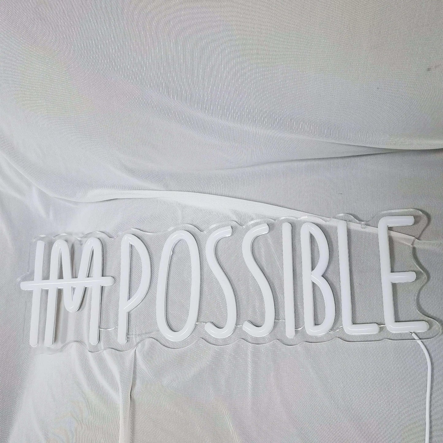 I'M POSSIBLE LED Neon Sign For Wall Decor,Light Up Signs For Wall Decor,LED Neon Light Sign For Bedroom,Gym Room Wall Decor