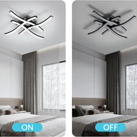 LED Ceiling Lamp Modern Warm/Cold/3 color/DimmableFor Home Balcony Aisle Bedroom Dining Room Waves Curved Design Panel Light