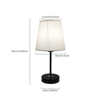 Table Lamp USB Powered Nightstand Lamp Warm Light Bedside Lamp With Cylinder Lamp Shade Desk Light Bedroom Home Decor