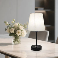 Table Lamp USB Powered Nightstand Lamp Warm Light Bedside Lamp With Cylinder Lamp Shade Desk Light Bedroom Home Decor