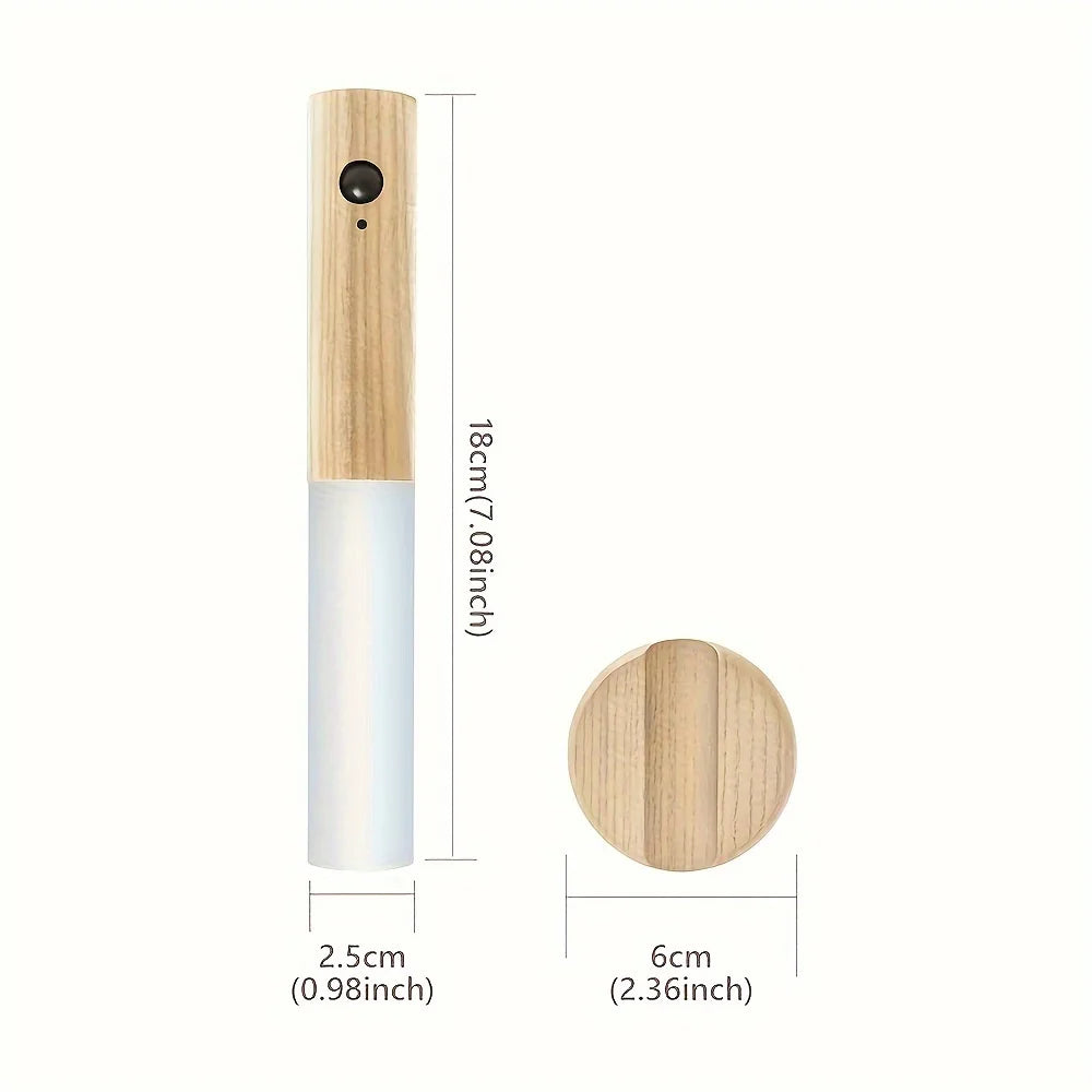LED Night Light Smart Induction Magnetic Lamp USB Rechargeable Corridor Cabinet Household Toilet Wall Bedroom Stair Wall Lamp