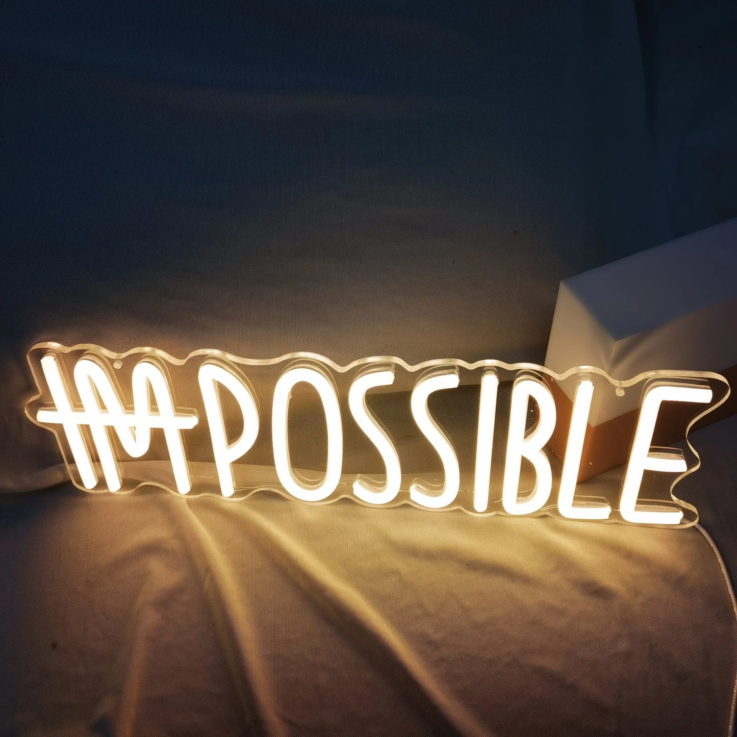 I'M POSSIBLE LED Neon Sign For Wall Decor,Light Up Signs For Wall Decor,LED Neon Light Sign For Bedroom,Gym Room Wall Decor