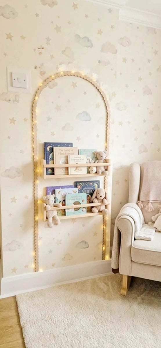 Unfinished Wooden Arch Wall Trim Plywood Narrow Arche DIY Wall Decor Boho Nursery Wall Decor