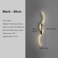 Modern LED Wall Lamp Minimalist Long-Strip Lighting Fixture For Tv Background Lighting In Living Room Bedside Lighting Bedroom