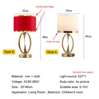 American Table Lamp Modern Simple Study Creative Desk Lamp European Living Room Bedroom Bedside Decorative Desk Lamp