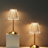 Table lamp bedroom, bedside lamp light luxury diamond crystal lamp high-end atmosphere lamp charging touch small night lamp