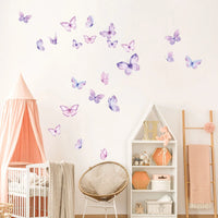 Romantic butterfly Wall Stickers Creative Home Wall Decor Self-adhesive Kids Room Decoration Bedroom Background Wall Decor