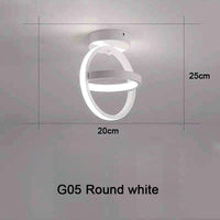 Modern LED Ceiling Light 2 Rings Creative Design Ceiling Lamp Indoor Lighting Fixtures Hallway Balcony Aisle Office Light