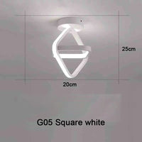 Modern LED Ceiling Light 2 Rings Creative Design Ceiling Lamp Indoor Lighting Fixtures Hallway Balcony Aisle Office Light