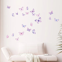Romantic butterfly Wall Stickers Creative Home Wall Decor Self-adhesive Kids Room Decoration Bedroom Background Wall Decor