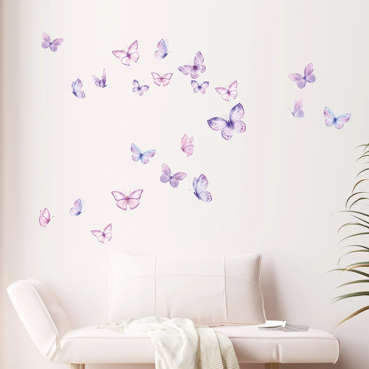Romantic butterfly Wall Stickers Creative Home Wall Decor Self-adhesive Kids Room Decoration Bedroom Background Wall Decor