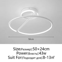 Living Room Lamp LED Chandeliers Indoor Lighting Light Fixture Kitchen Lustre Lamps White Chrome Lamp Fixture Home Decor