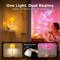 Waterproof Shower Lamp Rechargeable LED Ocean Projector Outdoor Table Lamps
